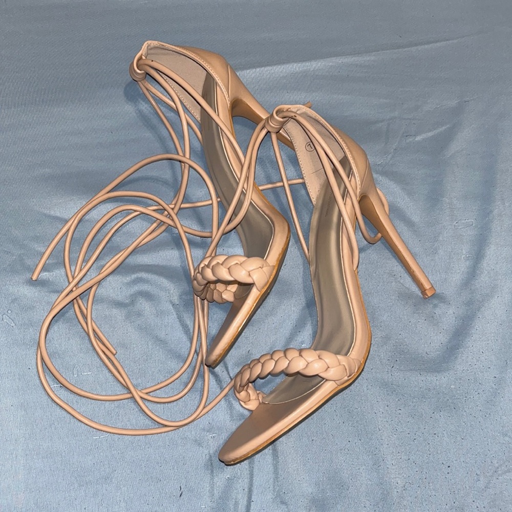 Nude Sandal Strappy Heels